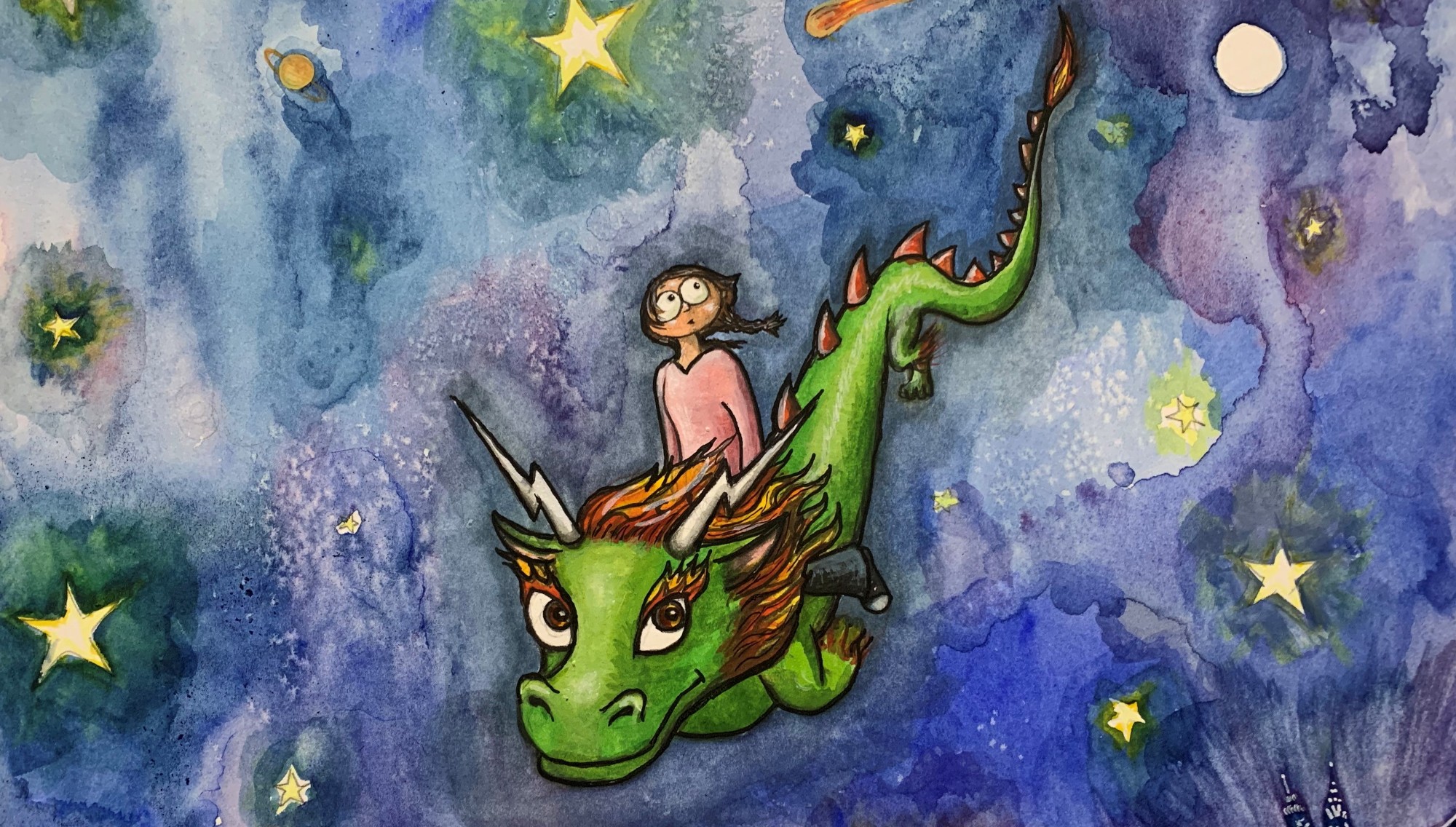 Girl Riding Dragon